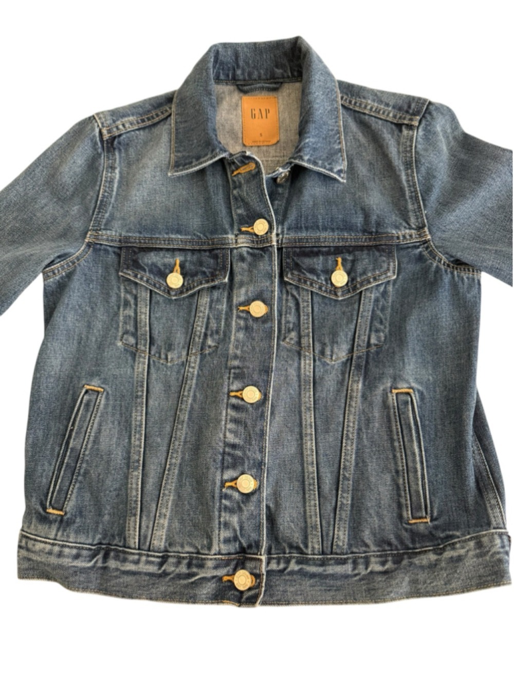 Women's GAP Classic Denim Jean Jacket Size S - Picture 3 of 11